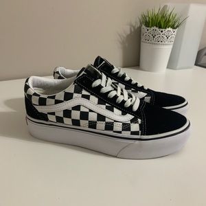 Vans Old Skool Checkered Platform Shoes